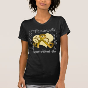 Herz-Band - Anhang-Krebs-Bewusstsein T-Shirt