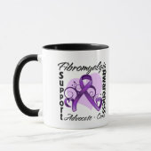 Herz-Band - Fibromyalgia-Bewusstsein Tasse (Links)