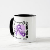 Herz-Band - Fibromyalgia-Bewusstsein Tasse (Vorderseite Links)