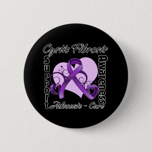 Herz-Band - Fibrose-Bewusstsein Button