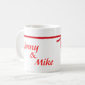 Herz-Band-Foto-Rahmen Kaffeetasse (Vorderseite Links)