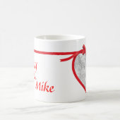 Herz-Band-Foto-Rahmen Kaffeetasse (Mittel)
