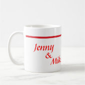 Herz-Band-Foto-Rahmen Kaffeetasse (Links)
