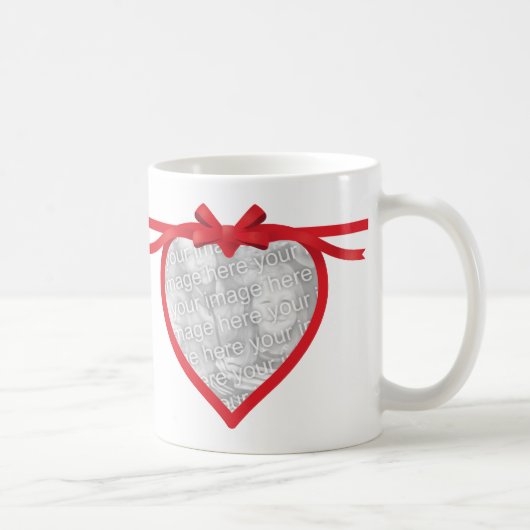 Herz-Band-Foto-Rahmen Kaffeetasse (Rechts)