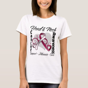 Herz-Band - Kopf-Hals-Karzinom-Bewusstsein T-Shirt