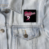 Herz-Band - Kopf-und Nackenkrebs-Überlebende Button (Beispiel)