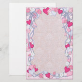 Herz & Band Romance Briefpapier (Vorne/Hinten)
