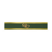 Herz & Band - Smarald/Gold (Flach)