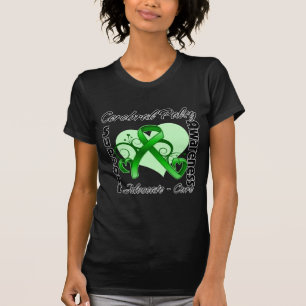 Herz-Band - zerebrale Lähmungs-Bewusstsein T-Shirt