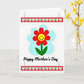 Herz-Banner-Muttertagskarte Karte (Gelbe Blume)