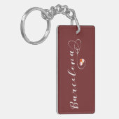 Herz Barcelona Keyring, Katelonien Schlüsselanhänger (Vorderseite links)