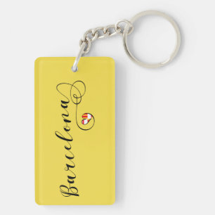 Herz Barcelona Keyring, Katelonien Schlüsselanhänger
