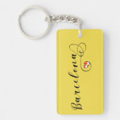 Herz Barcelona Keyring, Katelonien Schlüsselanhänger (Vorderseite)