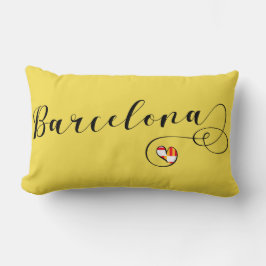 Herz Barcelona Pillow, Katalanisch Lendenkissen