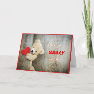 Herz-Bärn-Valentinsgruß-Karte Feiertagskarte