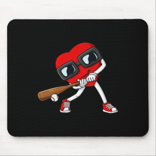 Herz Baseball Valentinstag Fun Boys Girls Kinder Mousepad