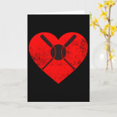 Herz Baseball Valentinstag Glück Sport Valentinsta Karte (Gelbe Blume)