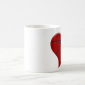 Herz-Basketball-Schale Kaffeetasse (Mittel)