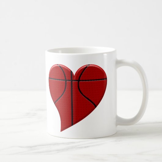 Herz-Basketball-Schale Kaffeetasse (Rechts)
