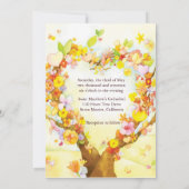 Herz-Baum-Aquarell-Hochzeits-Einladung Einladung (Rückseite)