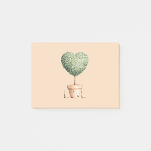 Herz Baum Liebe Post-it Klebezettel (Vorderseite)