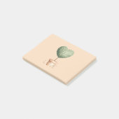 Herz Baum Liebe Post-it Klebezettel (angewinkelt)