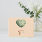 Herz Baum Liebe Postkarte (Stehend Vorderseite)
