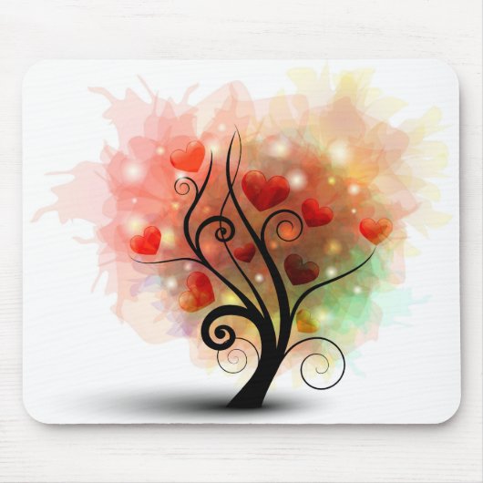 Herz-Baum Mousepad (Vorne)