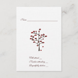 Herz-Baum-uAwg mit Umschlag RSVP Karte