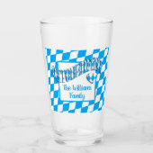 Herz Bayern Bayern Bayerische Flaggenfarben Oktobe Glas (Vorderseite)