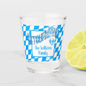 Herz Bayern Bayern Bayerische Flaggenfarben Oktobe Schnapsglas (Vorderseite)