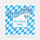 Herz Bayern Bayern Bayerische Flaggenfarben Oktobe Serviette (Vorderseite)