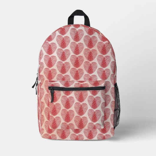 Herz Bedruckter Rucksack (Vorderseite)