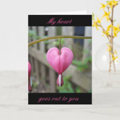 Herz-Beileids-Grußkarte Karte (Gelbe Blume)