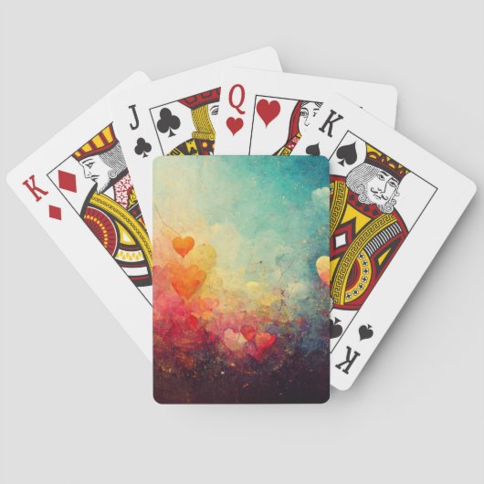 Herz beim Spielen von Karten Spielkarten (Rückseite)