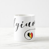 Herz-Belgien-Tasse, belgische Flagge Kaffeetasse (Mittel)