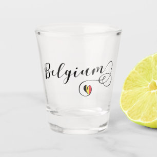 Herz-Belgien-Tasse, belgische Flagge Schnapsglas