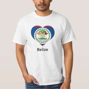Herz - Belize-Flagge T-Shirt