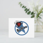 Herz Belize Postkarte (Stehend Vorderseite)