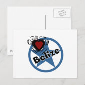 Herz Belize Postkarte (Vorne/Hinten)