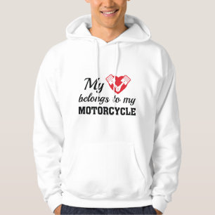 Herz Belongs Motorrad Hoodie