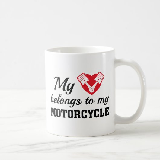 Herz Belongs Motorrad Kaffeetasse (Rechts)