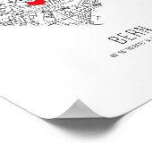 Herz Bern Stadtkarte (Schweiz) Poster (Ecke)