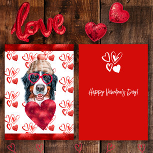 Herz Bernese Mountain Dog Lover Valentine Geschenk Feiertagskarte