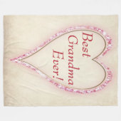 Herz-beste Großmutter überhaupt Fleecedecke (Vorderseite (Horizontal))