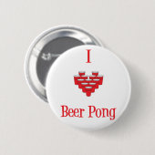 (Herz) Bier I Pong Knopf Button (Vorne & Hinten)