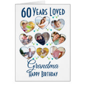 Herz Birthday Foto Collage (Vorne)