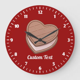 Herz Biscuit Große Uhr
