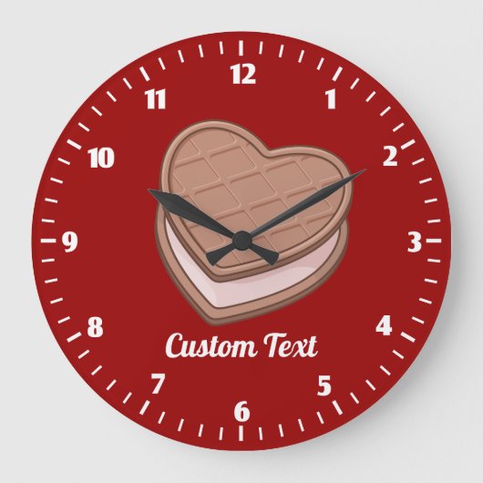 Herz Biscuit Große Uhr (Vorderseite)