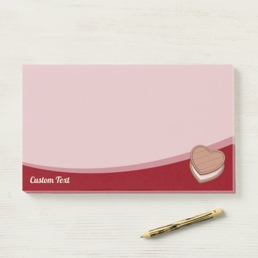 Herz Biscuit Postit Hinweise Post-it Klebezettel (Auf Schreibtisch)